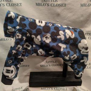 Italian Greyhound Mickey Mouse Fleece Jammies Dog Clothing Size MEDIUM